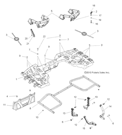 рамка крепления багажника polaris 1017834-329 - фото 6557